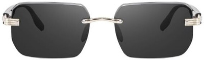 HAIRUM Retro Square Sunglasses(For Men, Black)