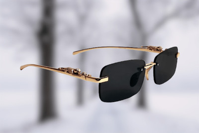 peter india Retro Square Sunglasses(For Men, Black)