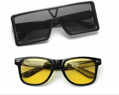 shadeeye Wrap-around Sunglasses(For Men, Multicolor)