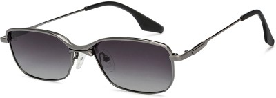 VINCENT CHASE by Lenskart Rectangular Sunglasses(For Men & Women, Grey)