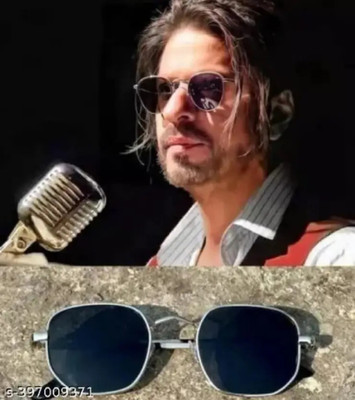 GANSTA Oval Sunglasses(For Men & Women, Black)