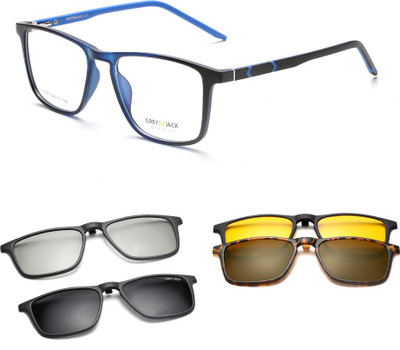 Grey Jack Rectangular Sunglasses(For Men & Women, Clear)