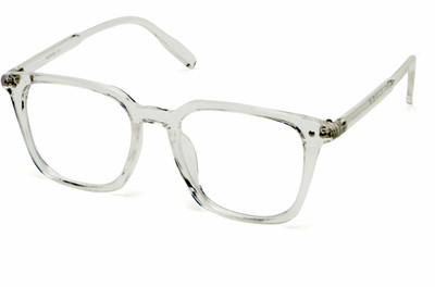MESPEE Rectangular Sunglasses(For Men & Women, Clear)