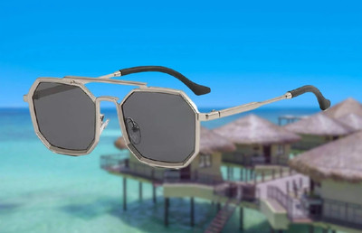 peter india Retro Square Sunglasses(For Men & Women, Black)