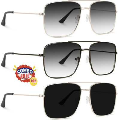 REYDA COLLECTION Rectangular Sunglasses(For Boys & Girls, Grey)
