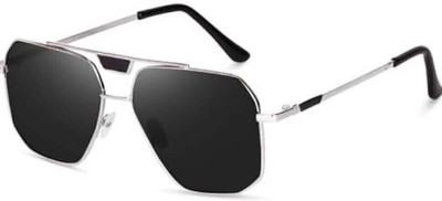 HONUFU EYEWEAR Rectangular Sunglasses(For Men & Women, Black)