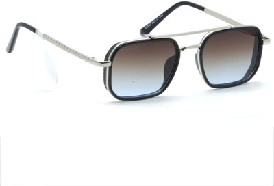 EYEFLICK Rectangular Sunglasses(For Men, Brown, Blue)