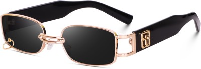 Eymen I Retro Square Sunglasses(For Boys & Girls, Black)