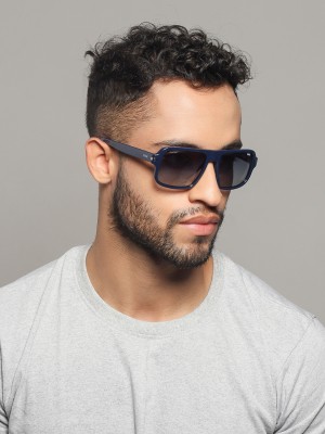 IDEE Retro Square Sunglasses(For Men, Blue)