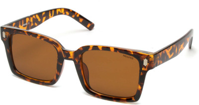 MESPEE Rectangular Sunglasses(For Men & Women, Brown)