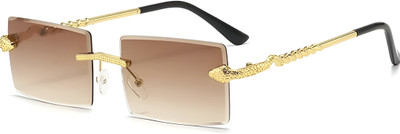SUMMER DREAM Rectangular Sunglasses(For Men & Women, Brown)