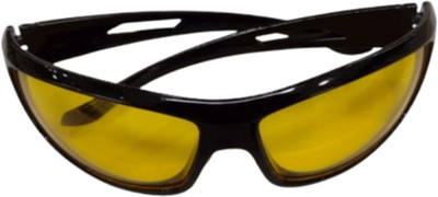 Kayvision Wrap-around Sunglasses(For Men & Women, Yellow)