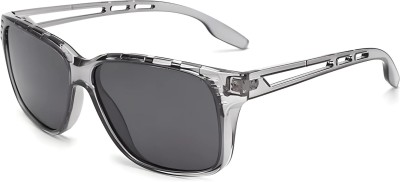 4Flaunt Retro Square Sunglasses(For Men & Women, Black)