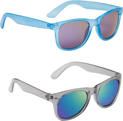 Neska Moda Rectangular Sunglasses(For Boys & Girls, Blue, Multicolor)