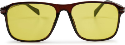Redex Rectangular Sunglasses(For Men, Yellow)
