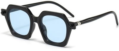 Augen Retro Square Sunglasses(For Men & Women, Blue)