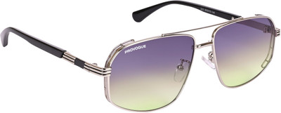 PROVOGUE Rectangular, Retro Square Sunglasses(For Men & Women, Violet, Yellow)
