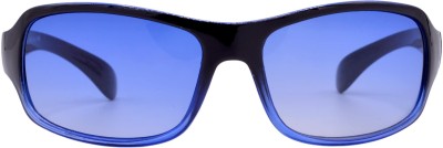 Hrinkar Wrap-around Sunglasses(For Men, Blue)