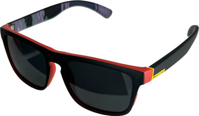 TrendyDunes Rectangular Sunglasses(For Men & Women, Black)