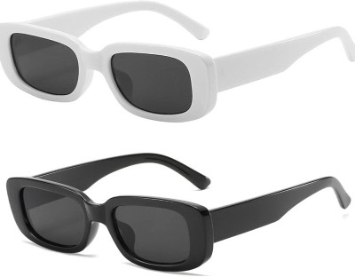 CREATURE Rectangular Sunglasses(For Men & Women, Black)