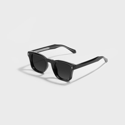 SAM AND MARSHALL Retro Square Sunglasses(For Men & Women, Black)