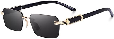 Sunglance Rectangular Sunglasses(For Men & Women, Black)