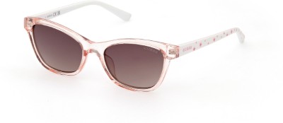 GUESS Rectangular Sunglasses(For Women, Brown)