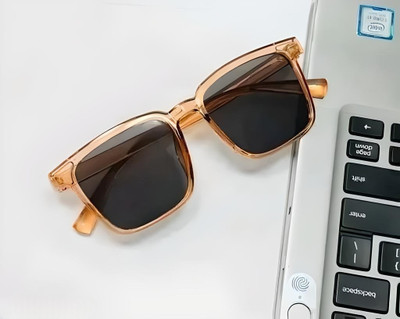 Accentz Rectangular Sunglasses(For Men & Women, Brown)
