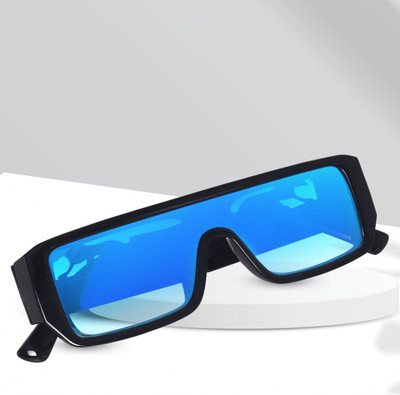 VALWICK Rectangular Sunglasses(For Men & Women, Blue)