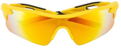 SAVYA Rectangular, Sports, Round Sunglasses(For Boys & Girls, Yellow)