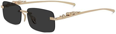 CREATURE Rectangular Sunglasses(For Men & Women, Black)