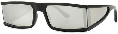 Augen Rectangular Sunglasses(For Men & Women, Silver)