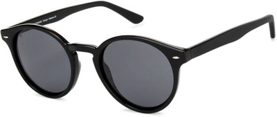 VINCENT CHASE by Lenskart Round Sunglasses(For Men & Women, Grey)