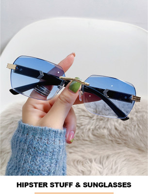 VALWICK Rectangular Sunglasses(For Men, Blue)