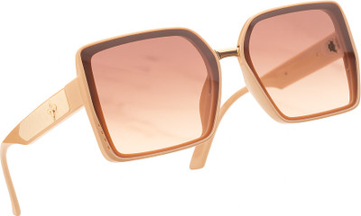 LeeMagni Retro Square, Rectangular, Over-sized Sunglasses(For Men & Women, Pink)