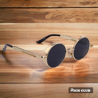 Rich Club Round Sunglasses(For Boys & Girls, Blue)