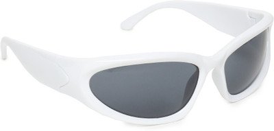 Dressberry Wrap-around Sunglasses(For Men & Women, Black)