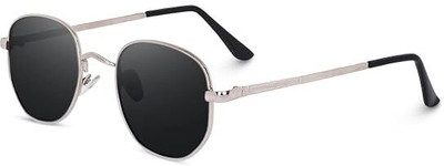 FZ CRAFT Round Sunglasses(For Men & Women, Black)