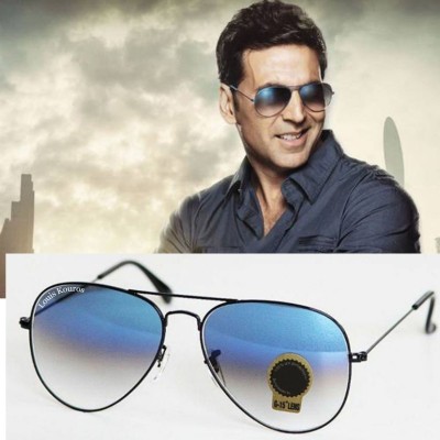 LOUIS KOUROS Aviator Sunglasses(For Men & Women, Blue, Clear)