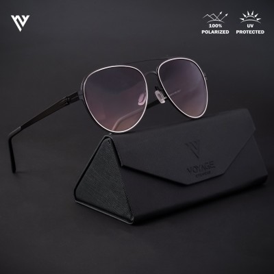 VOYAGE Aviator Sunglasses(For Men & Women, Violet, Black)