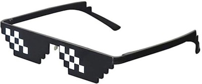 Roffers Rectangular Sunglasses(For Boys & Girls, Black)