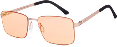 VINCENT CHASE Rectangular Sunglasses(For Men & Women, Brown)