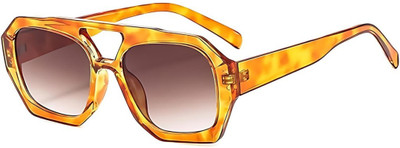 BRYXO Retro Square Sunglasses(For Men & Women, Brown)