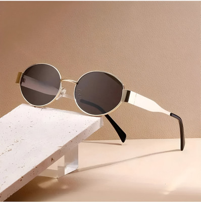 EYEVOLUTION Oval Sunglasses(For Men & Women, Black)