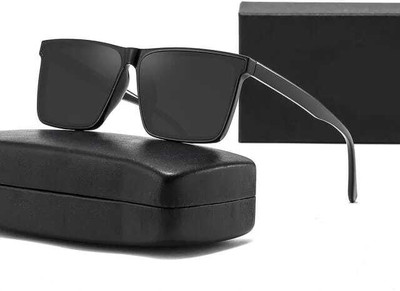 Legend Eyewear Retro Square, Aviator Sunglasses(For Men & Women, Black)
