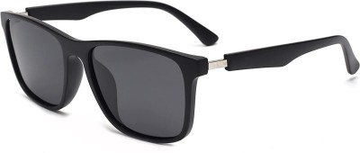 Elanpro Retro Square Sunglasses(For Men & Women, Black)