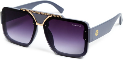Hashtag eyewear Retro Square Sunglasses(For Men, Blue)