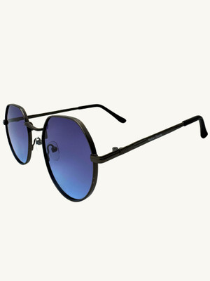 Matteo Bianchi Round Sunglasses(For Men & Women, Blue)