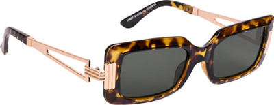 AISLIN Rectangular Sunglasses(For Men & Women, Green)