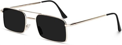 Legend Eyewear Rectangular, Retro Square Sunglasses(For Boys & Girls, Black)